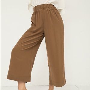 Elizabeth Suzann Florence Silk Pants Moss S-S